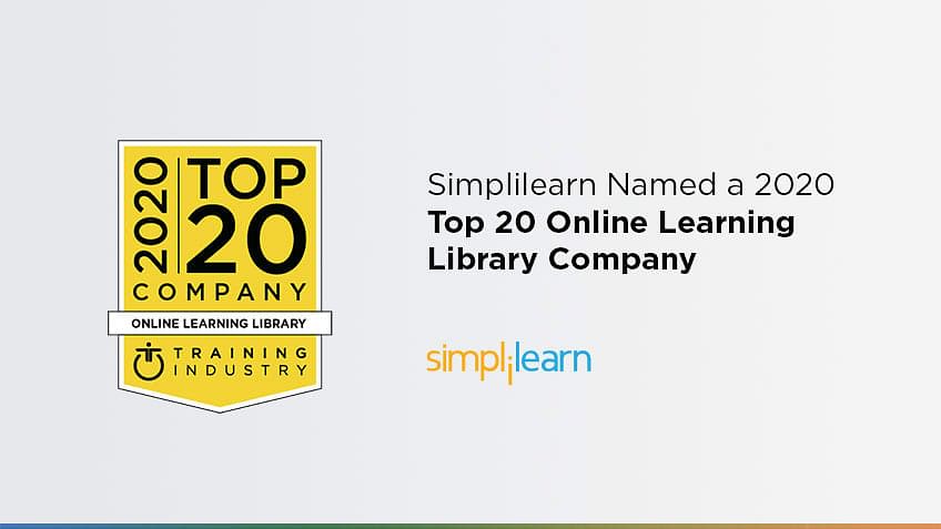 Simplilearn Named a 2020 Top 20 Online Learning Library Company